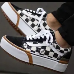 完売品　VANS オールドスクール Checkerboard スニーカー　厚底