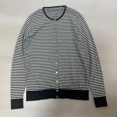 ドゥーズィエムクラス　MUSE FF30 クルーネックカーディガン　ボーダー