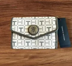 【新品未使用】トミーヒルフィガー　三つ折り財布　モノグラム【上品＆収納力抜群！】