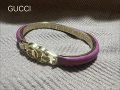 GUCCI グッチ　レザーバングル　ヴィンテージ　ゴールド　24KTのサムネイル