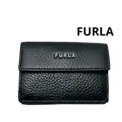 フルラ　三つ折り　コインケース　カードケース　コンパクト　財布　ウォレット　黒のサムネイル