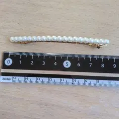 パール　ヘアクリップ ゴールド