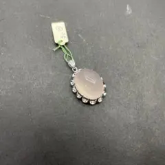 045 水晶 シルバー925 ピンクストーン ペンダント