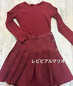 レピピアルマリオ　プリーツスカート　140 ボルドー