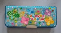 平成レトロ 当時物 クローバー ソフトペンケース マグネット式 両面開き 筆箱