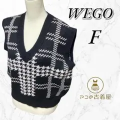 WEGO W♡C　トップス ベスト ノースリ　ブラック レディースホワイト F