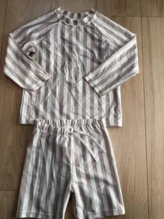 ストライプ長袖ラッシュガードセット