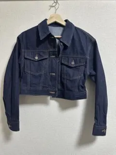 GU 濃紺 クロップドデニムジャケット サイズS