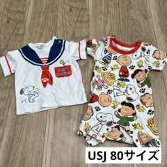 USJ購入 スヌーピー ロンパース 80 セーラー 半袖 ベビー服 ユニバーサル