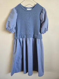 pom ponette 160 ワンピース ブルーグレー 美品 フォーマル