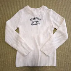 Love toxic アイボリー リブ編み 長袖 ニット Sサイズ(中古品)