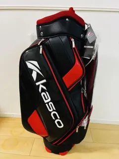 Kasco キャディバッグ ゴルフバッグ ブラック レッド