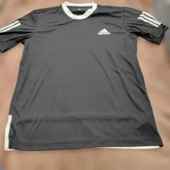 adidas サッカー ゲームシャツ climacool 黒×白 L