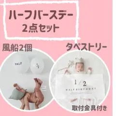ハーフバースデー　誕生日　タペストリー 風船 フォト　セルフ撮影 6か月