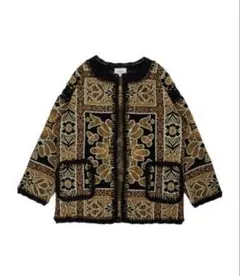 ameri vintage RUG PATTERN KNIT JACKET - メルカリ