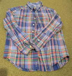 Ralph Lauren 長袖シャツ　キッズ　Ｍ 刺繍ロゴ