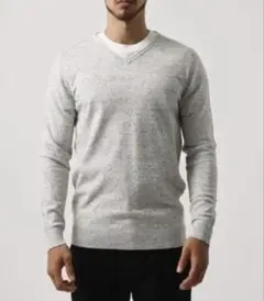 【AZUL by moussy】長袖 ストレッチ 天竺 ニット