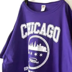 シカゴ スポーツ ソーシャルクラブ Tシャツ XL パープル 紫 古着