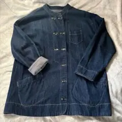 ノーカラージャケット デニムジャケット