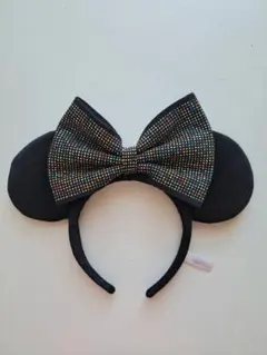 ミニー カチューシャ レインボードット ブラック