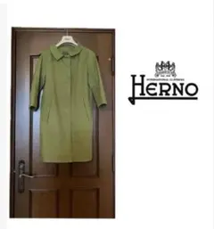 HERNO　ヘルノ　新品同様スプリングコート　シルバー金具　42 M　ティアード HERNO ヘルノ 新品同様スプリングコート シルバー金具 42 M ティアード