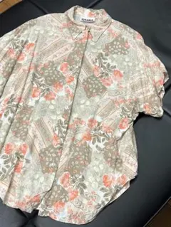 【ヴィンテージ】花柄シャツ 半袖 フラワープリント 70年代