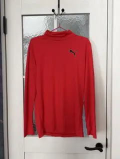 PUMA 長袖 モックネック シャツ レッド XLのサムネイル