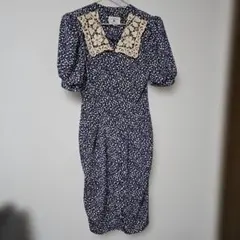 美品♡JONATHAN MARTIN 花柄レース襟ワンピース 【フリー】