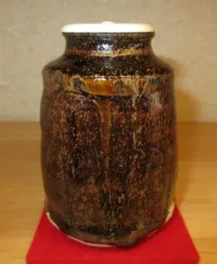 未使用 レア 加藤唐三郎作 古瀬戸 肩衝 茶入 間道仕覆 共箱 茶道具 西陣織 加藤唐三郎作 古瀬戸 肩衝 茶入 間道仕覆 共箱 茶道具