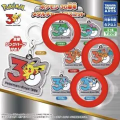 ポケモン 30周年記念チャーム 3個セット カメックス　 リザードン　フシキダネ
