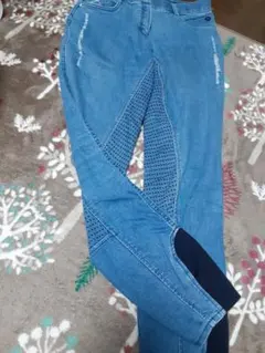 フィット感のあるデニムキュロット