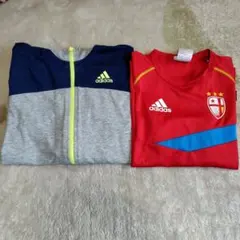 adidas ジップアップパーカー ロンT 150cm