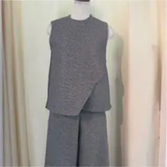STRETCH WAVE JACQUARD Sleevelessトップス