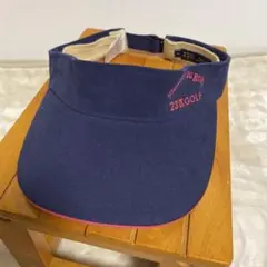 23区GOLF サンバイザー ネイビー ピンク刺繍のサムネイル