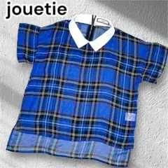 jouetie ジュエティ　チェック　シアーブラウス　ブルー　シャツ　レディースのサムネイル