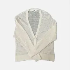 【ユニクロ】メッシュ編み Vネックカーディガン【Mサイズ】