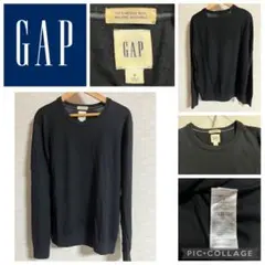 GAP ギャップ メリノウール マシンウォッシャブルクルーネックニット 黒　Sのサムネイル