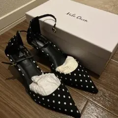 ★【半額SALE】新品（箱有り）Mila Owen ドット柄ハイヒールパンプス