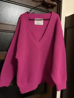 Oriens JOURNAL STANDARDピンク Vネックニットセーター