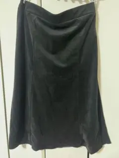 (大きめサイズ)黒 フレアスカート 4L