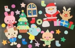 壁面飾り　クリスマス　サンタ　保育