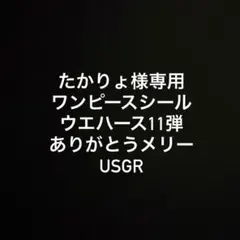 たかりょ様専用最新弾ワンピース大海賊ウエハース11弾ありがとうメリーUSGR