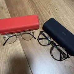 JINS ラウンドフレームメガネ 2点セット