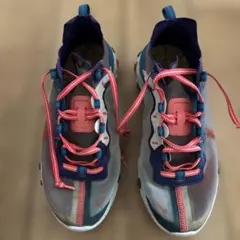 Nike React スニーカー グレー/ブルー/ピンク