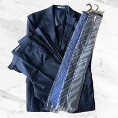 AOKI LES MUES メンズスーツ ブラック ストライプビジネス　スーツ