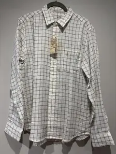 無印良品　フレンチリネンチェックシャツ