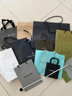 ブランド紙袋16枚セット 未使用 バレンシアガ GUCCI ハリーウィンストン