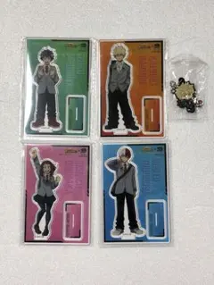 【未開封】ヒロアカ くら寿司 アクリルスタンド4種セット ラバーマスコット付