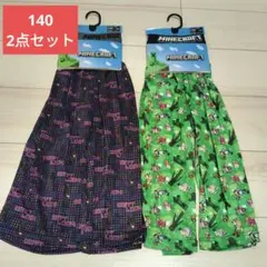 新品　マインクラフト　マイクラ総柄 エンダーマン　ステテコ　2点セット140cm