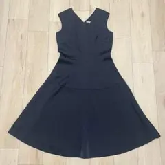 23区 ロングワンピース ネイビー ノースリーブ